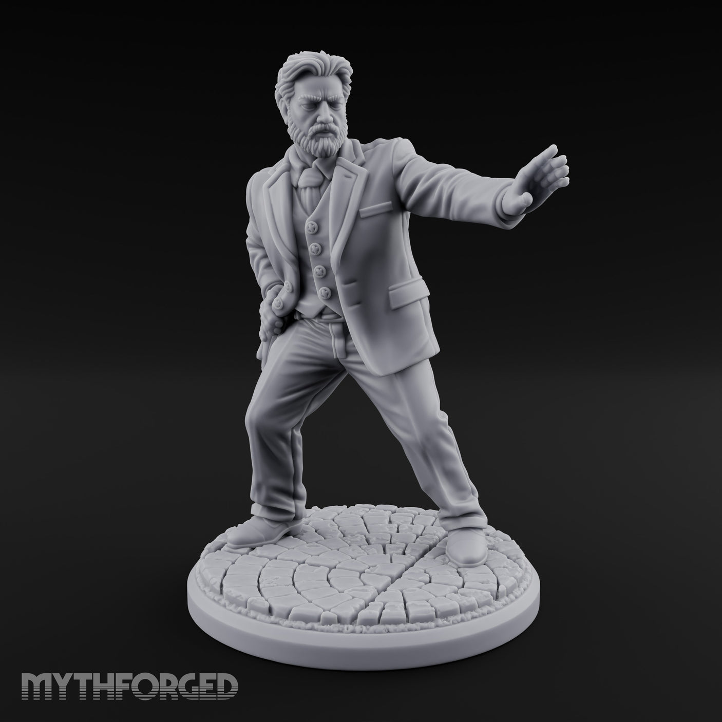 Back Off Mate Human Bodyguard Miniature for Dungeons and Dragons, Pathfinder or other TTRPGs