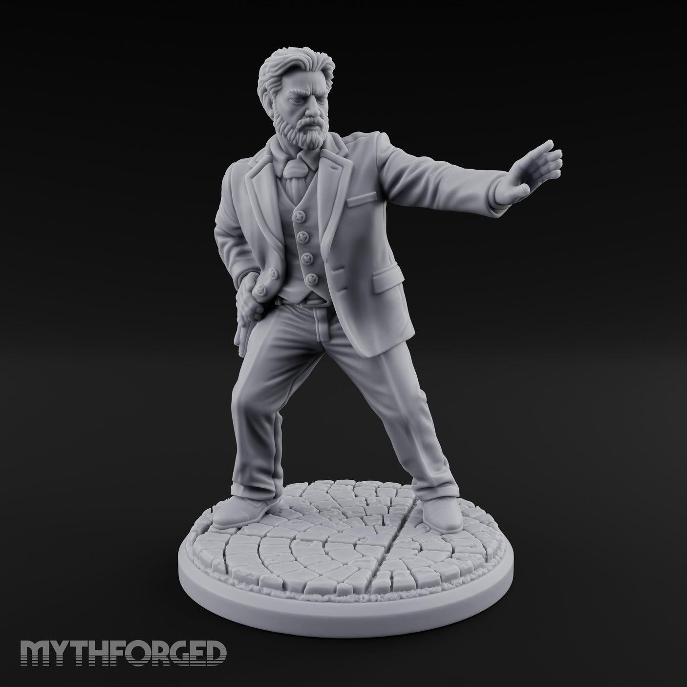 Back Off Mate Human Bodyguard Miniature for Dungeons and Dragons, Pathfinder or other TTRPGs