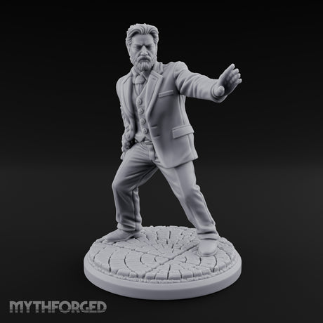 Back Off Mate Human Bodyguard Miniature for Dungeons and Dragons, Pathfinder or other TTRPGs