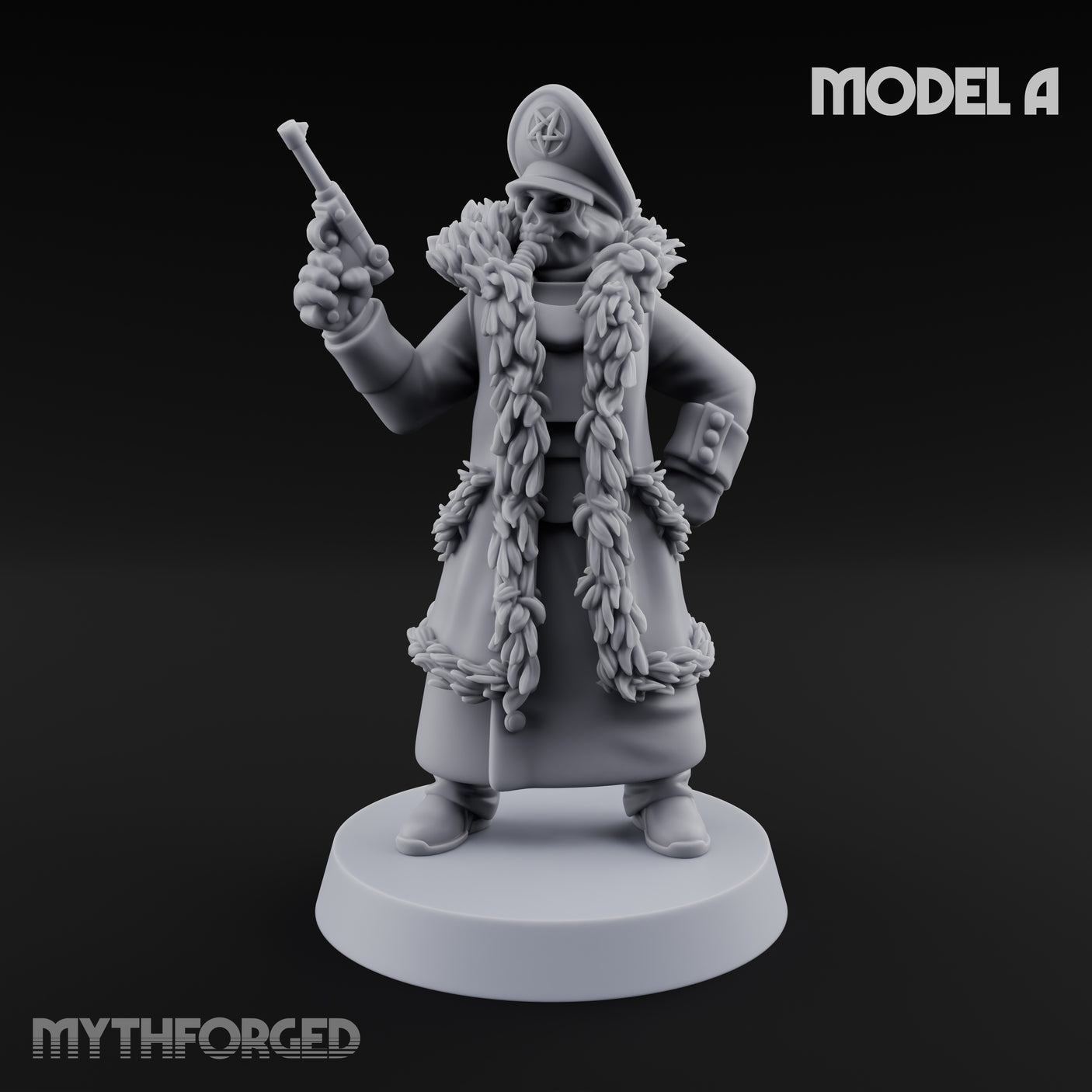 Gas-Masked Trenchcoated Troopers Miniature for Dungeons and Dragons, Pathfinder or other TTRPGs