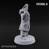 Gas-Masked Trenchcoated Troopers Miniature for Dungeons and Dragons, Pathfinder or other TTRPGs