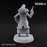 Pistol Toting Fur Lined Skeleton Masked Commissar A Miniature for Dungeons and Dragons, Pathfinder or other TTRPGs