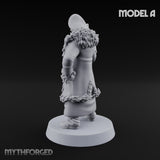 Pistol Toting Fur Lined Skeleton Masked Commissar A Miniature for Dungeons and Dragons, Pathfinder or other TTRPGs