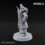 Pistol Toting Fur Lined Skeleton Masked Commissar A Miniature for Dungeons and Dragons, Pathfinder or other TTRPGs