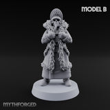 Gas-Masked Trenchcoated Troopers Miniature for Dungeons and Dragons, Pathfinder or other TTRPGs