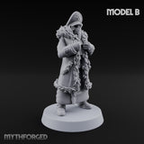 Gas-Masked Trenchcoated Troopers Miniature for Dungeons and Dragons, Pathfinder or other TTRPGs