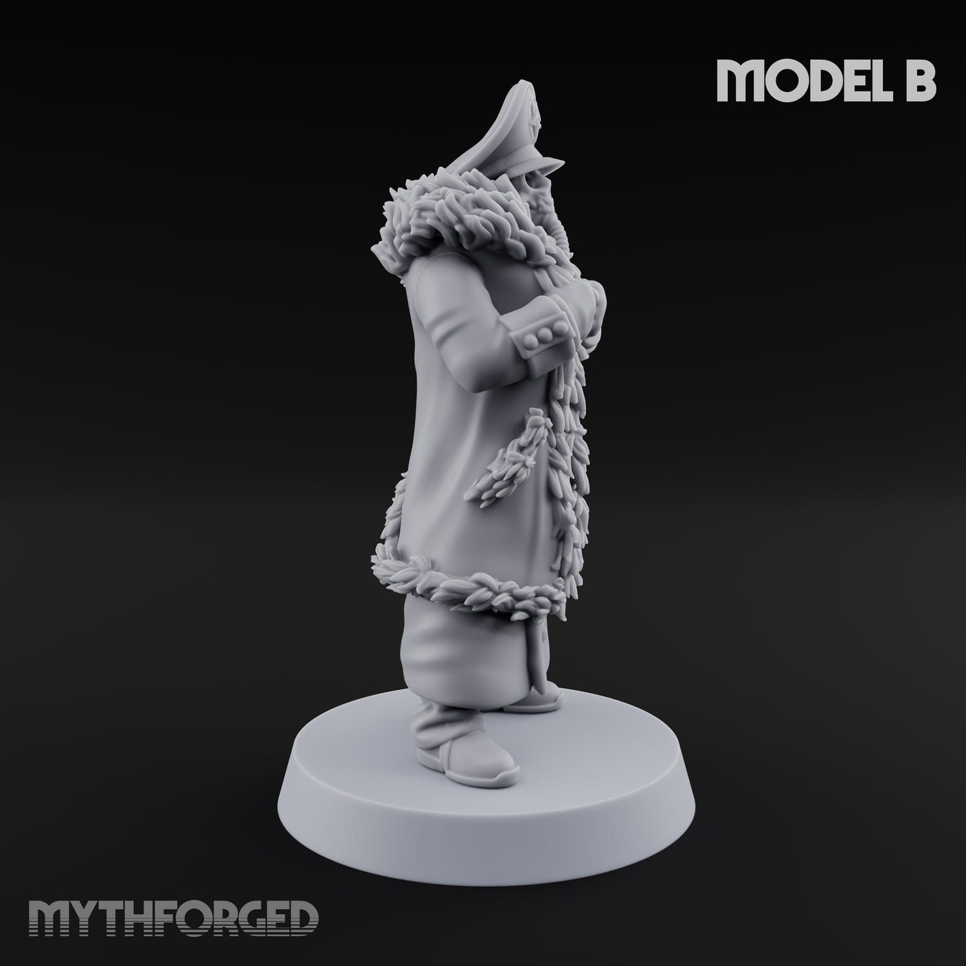 Gas-Masked Trenchcoated Troopers Miniature for Dungeons and Dragons, Pathfinder or other TTRPGs