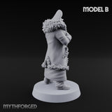 Pistol Toting Fur Lined Skeleton Masked Commissar B Miniature for Dungeons and Dragons, Pathfinder or other TTRPGs