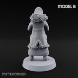 Pistol Toting Fur Lined Skeleton Masked Commissar B Miniature for Dungeons and Dragons, Pathfinder or other TTRPGs