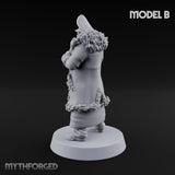 Pistol Toting Fur Lined Skeleton Masked Commissar B Miniature for Dungeons and Dragons, Pathfinder or other TTRPGs