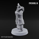 Pistol Toting Fur Lined Skeleton Masked Commissar B Miniature for Dungeons and Dragons, Pathfinder or other TTRPGs