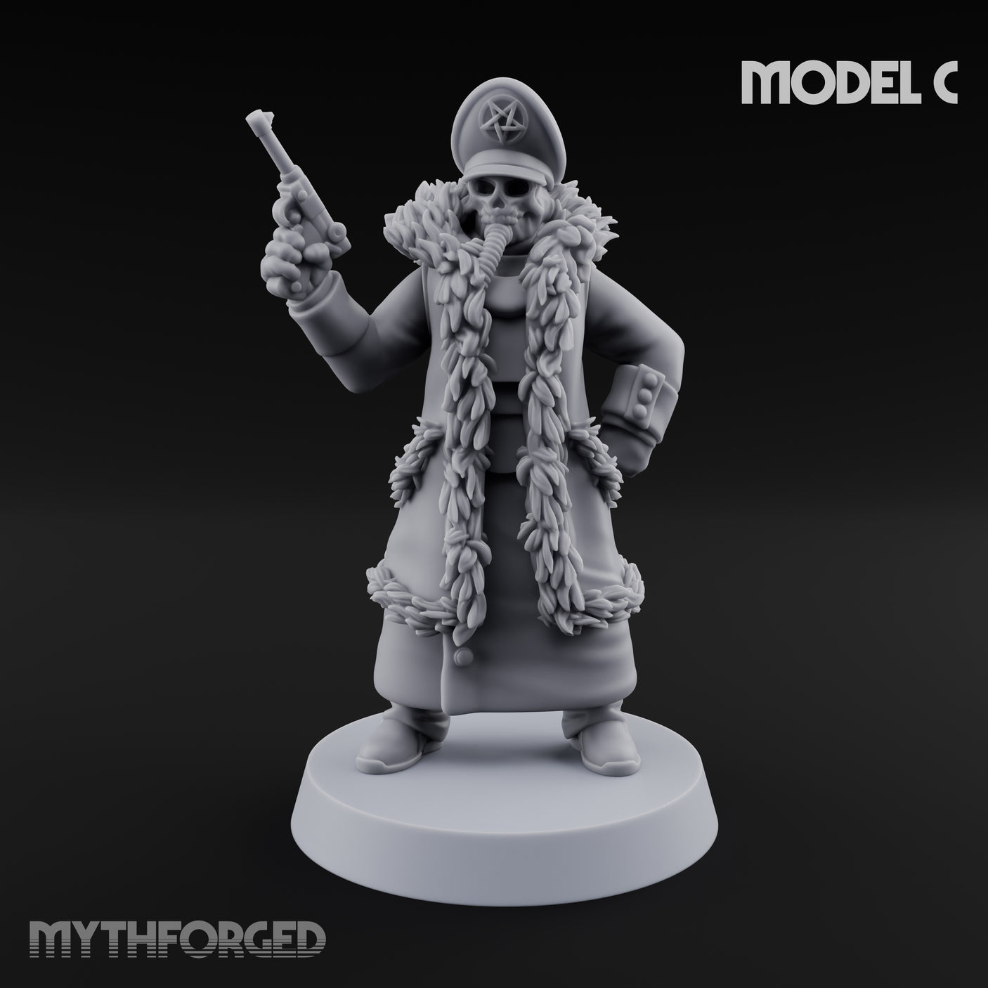 Gas-Masked Trenchcoated Troopers Miniature for Dungeons and Dragons, Pathfinder or other TTRPGs