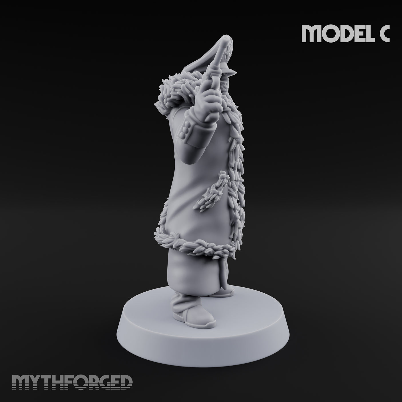 Gas-Masked Trenchcoated Troopers Miniature for Dungeons and Dragons, Pathfinder or other TTRPGs