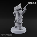 Pistol Toting Fur Lined Skeleton Masked Commissar C Miniature for Dungeons and Dragons, Pathfinder or other TTRPGs
