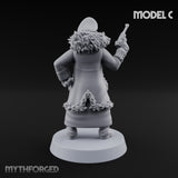 Pistol Toting Fur Lined Skeleton Masked Commissar C Miniature for Dungeons and Dragons, Pathfinder or other TTRPGs