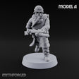 Gas-Masked Trenchcoated Skeleton Trooper A Miniature for Dungeons and Dragons, Pathfinder or other TTRPGs