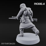 Gas-Masked Trenchcoated Skeleton Trooper A Miniature for Dungeons and Dragons, Pathfinder or other TTRPGs