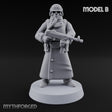 Gas-Masked Trenchcoated Skeleton Trooper B Miniature for Dungeons and Dragons, Pathfinder or other TTRPGs