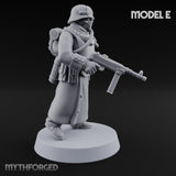 Gas-Masked Trenchcoated Troopers Miniature for Dungeons and Dragons, Pathfinder or other TTRPGs