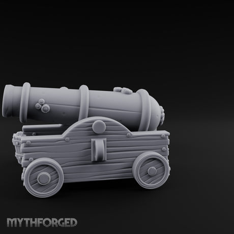 Ball-Stacked Rope-Trussed Ship Cannon and Ammunition Scene gallery 7