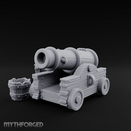 Ball-Stacked Rope-Trussed Ship Cannon and Ammunition Scene gallery 8