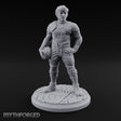 Ball Tucking Human Athlete Miniature for Dungeons and Dragons, Pathfinder or other TTRPGs