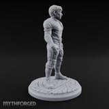 Ball Tucking Human Athlete Miniature for Dungeons and Dragons, Pathfinder or other TTRPGs