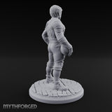 Ball Tucking Human Athlete Miniature for Dungeons and Dragons, Pathfinder or other TTRPGs