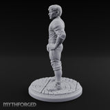 Ball Tucking Human Athlete Miniature for Dungeons and Dragons, Pathfinder or other TTRPGs