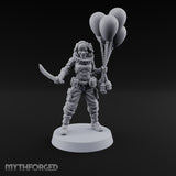 Balloon Clutching Clown Masked Villain Miniature for Dungeons and Dragons, Pathfinder or other TTRPGs