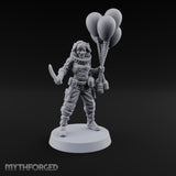 Balloon Clutching Clown Masked Villain Miniature for Dungeons and Dragons, Pathfinder or other TTRPGs