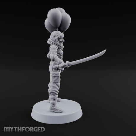 Balloon Clutching Clown Masked Villain Miniature for Dungeons and Dragons, Pathfinder or other TTRPGs