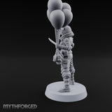 Balloon Clutching Clown Masked Villain Miniature for Dungeons and Dragons, Pathfinder or other TTRPGs