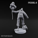 Balloon Twisting Clown Villain A Miniature for Dungeons and Dragons, Pathfinder or other TTRPGs