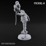 Balloon Twisting Clown Villain A Miniature for Dungeons and Dragons, Pathfinder or other TTRPGs