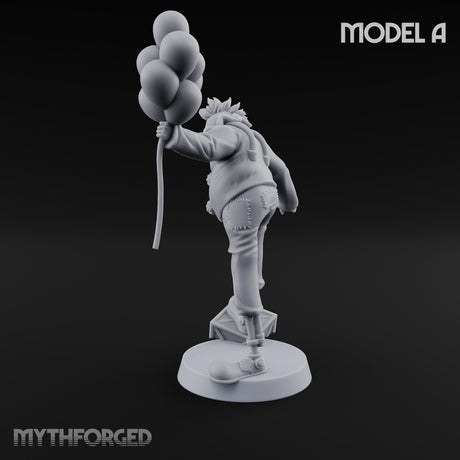 Balloon Twisting Clown Villain A Miniature for Dungeons and Dragons, Pathfinder or other TTRPGs