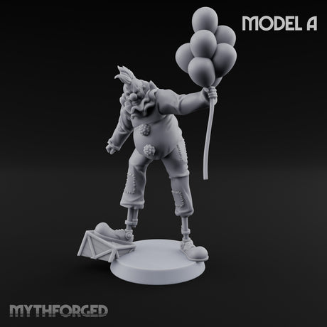 Balloon Twisting Clown Villain A Miniature for Dungeons and Dragons, Pathfinder or other TTRPGs
