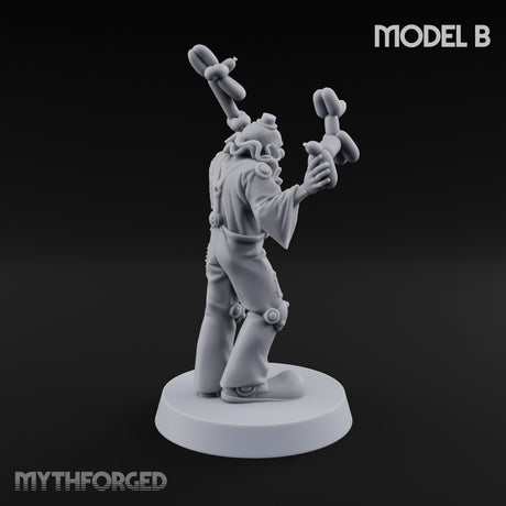 Balloon Twisting Clown Villain B Miniature for Dungeons and Dragons, Pathfinder or other TTRPGs