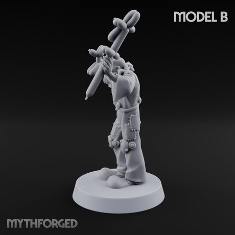 Balloon Twisting Clown Villain B Miniature for Dungeons and Dragons, Pathfinder or other TTRPGs