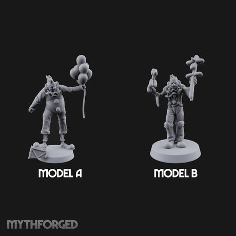 Balloon Twisting Clown Villains Miniature for Dungeons and Dragons, Pathfinder or other TTRPGs