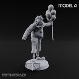 Balloon Twisting Clown Villains Miniature for Dungeons and Dragons, Pathfinder or other TTRPGs