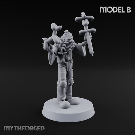 Balloon Twisting Clown Villains Miniature for Dungeons and Dragons, Pathfinder or other TTRPGs