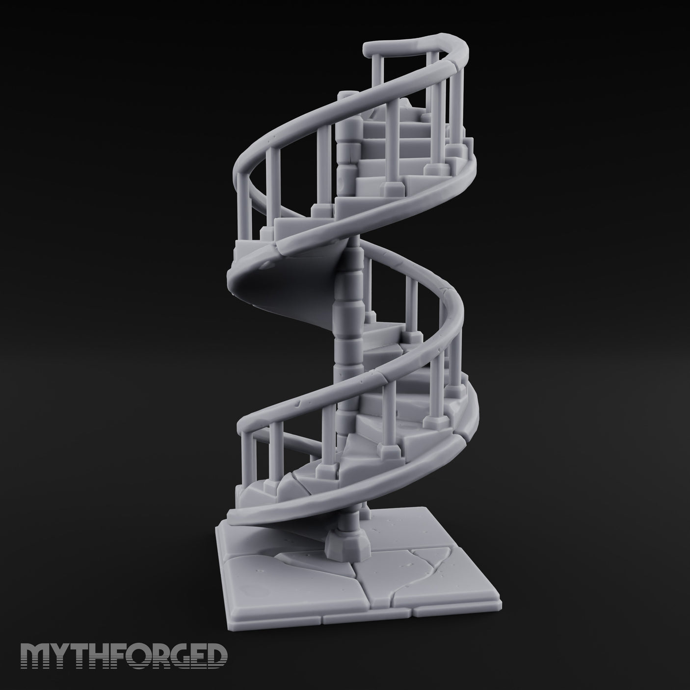 Baluster-Railed Center-Posted Spiral Staircase gallery 1