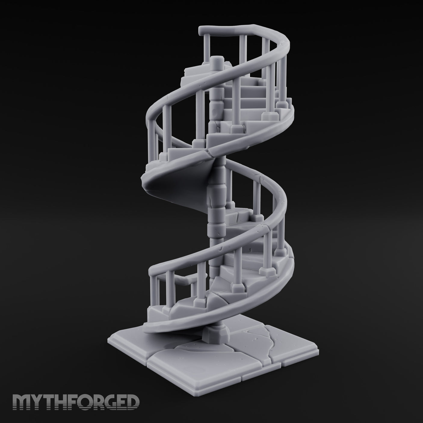 Baluster-Railed Center-Posted Spiral Staircase gallery 2