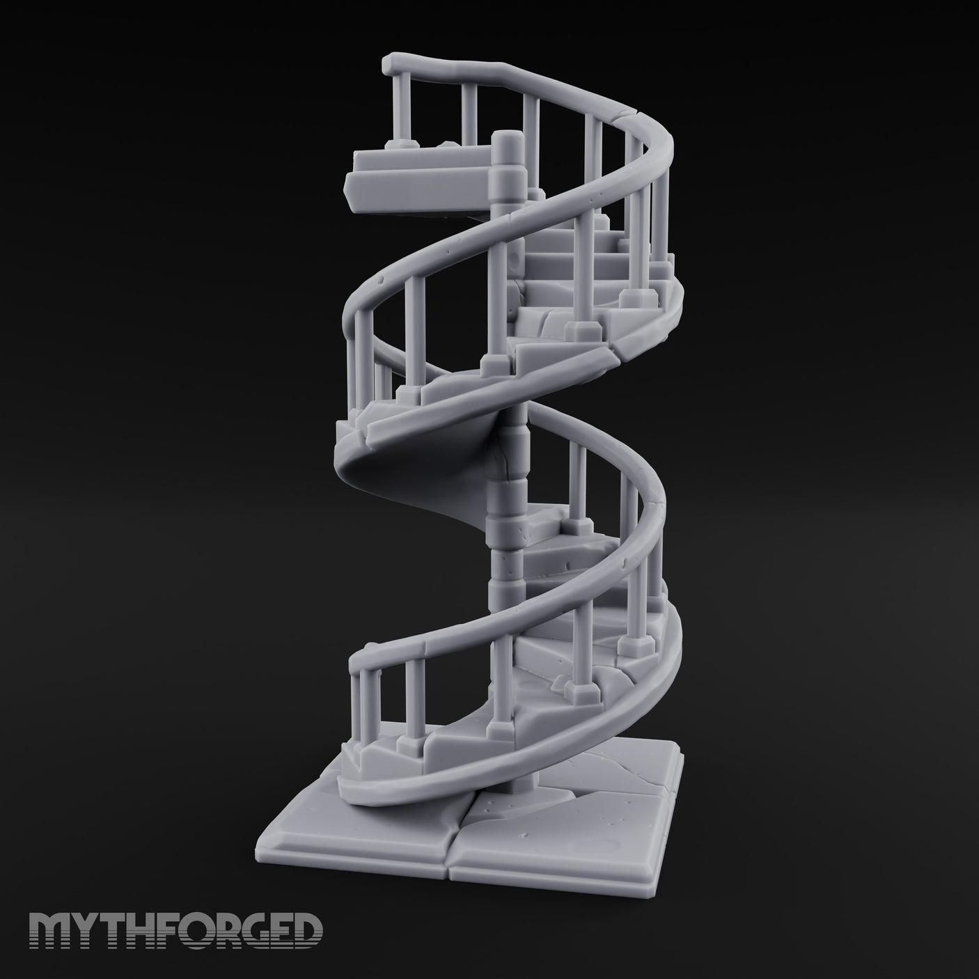 Baluster-Railed Center-Posted Spiral Staircase gallery 3