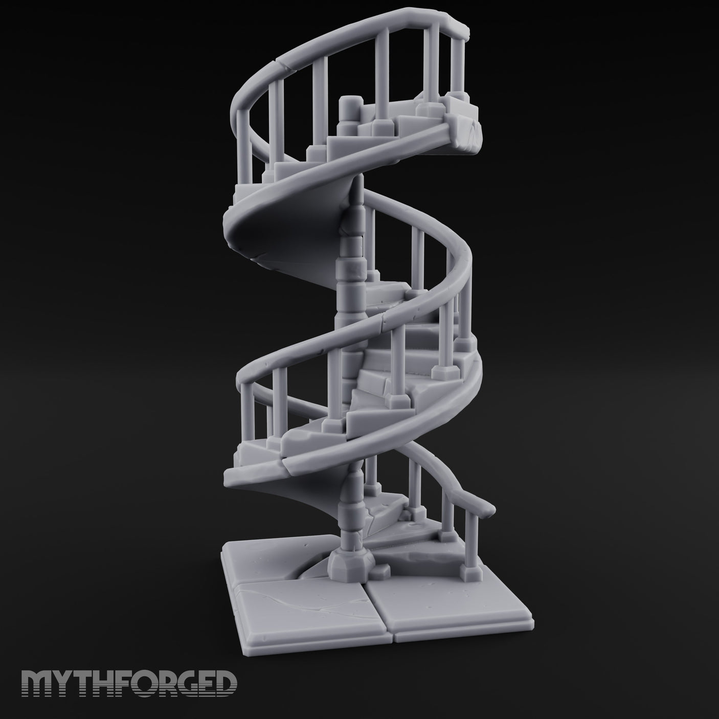 Baluster-Railed Center-Posted Spiral Staircase gallery 7