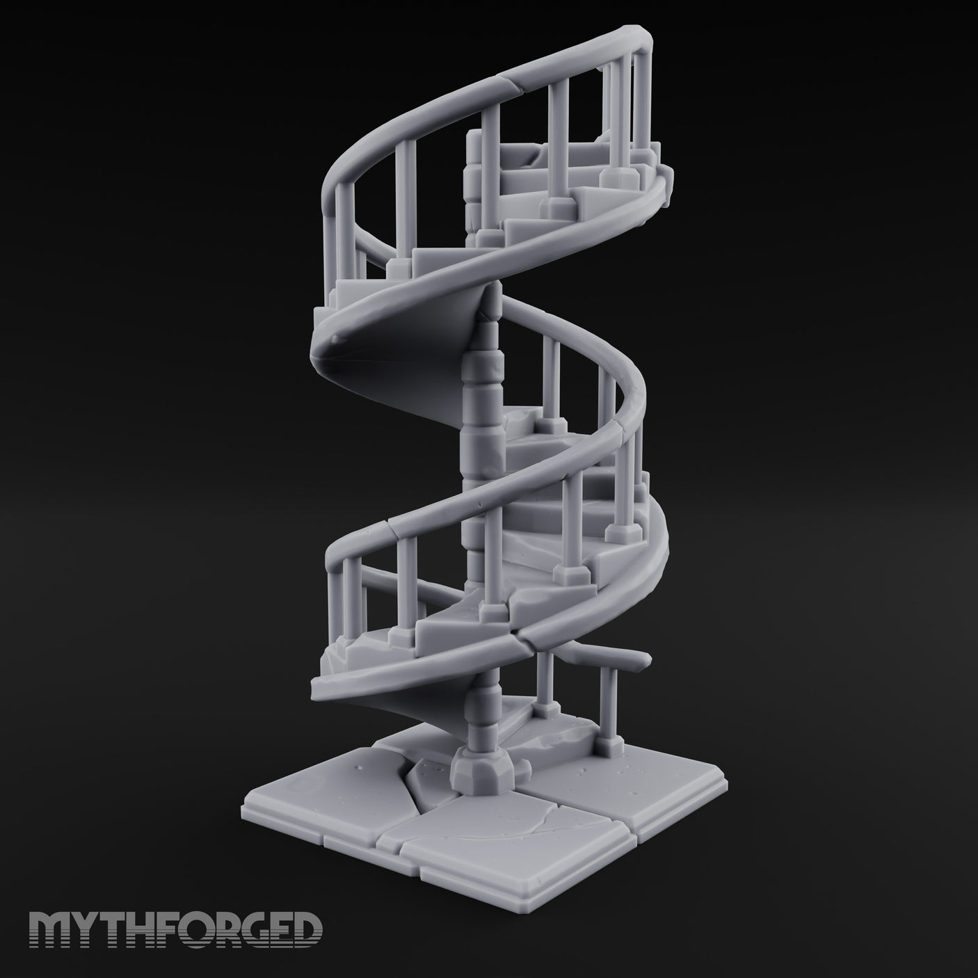Baluster-Railed Center-Posted Spiral Staircase gallery 8