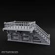 Baluster-Railed Plank-Supported Tavern Staircase Landing