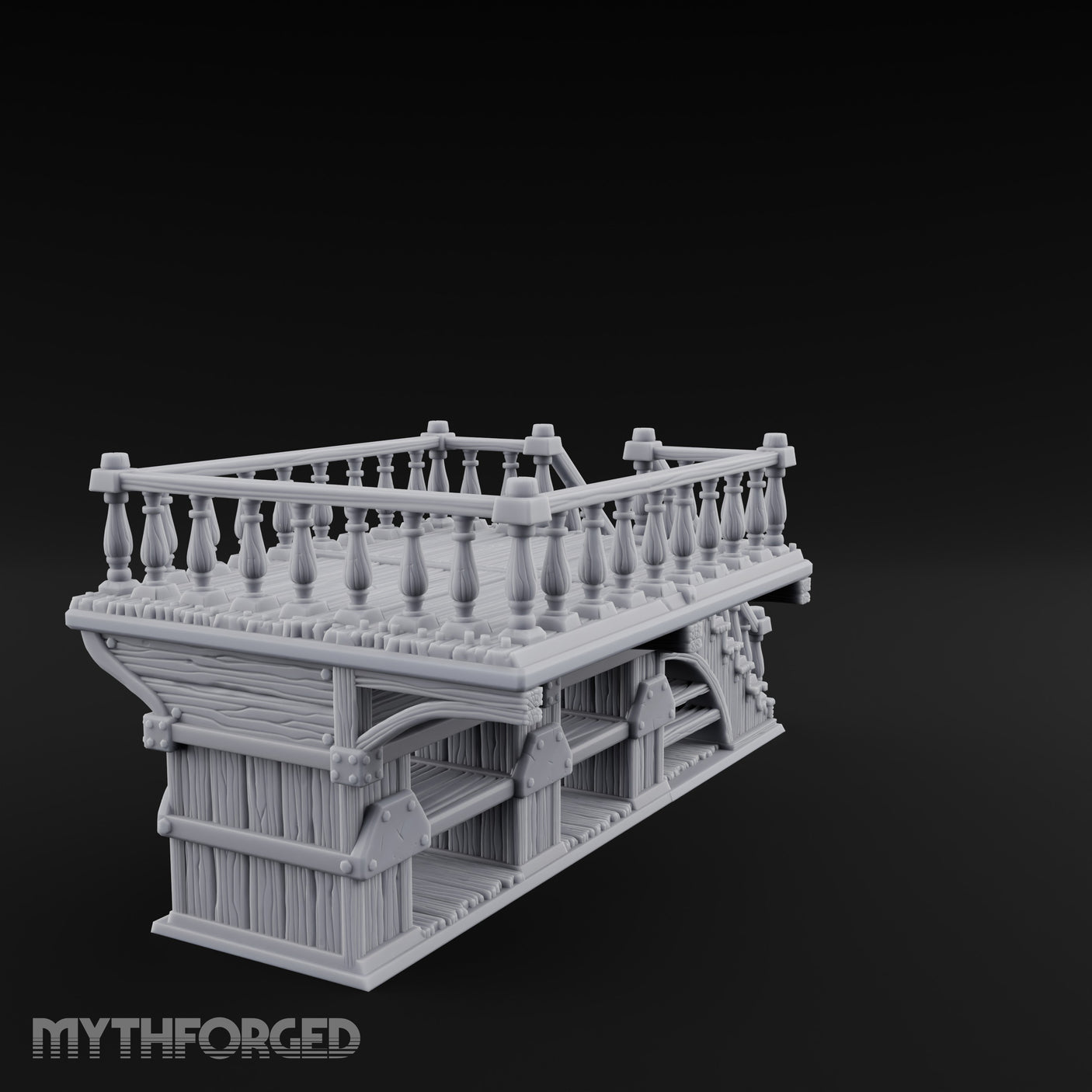 Baluster-Railed Plank-Supported Tavern Staircase Landing gallery 3
