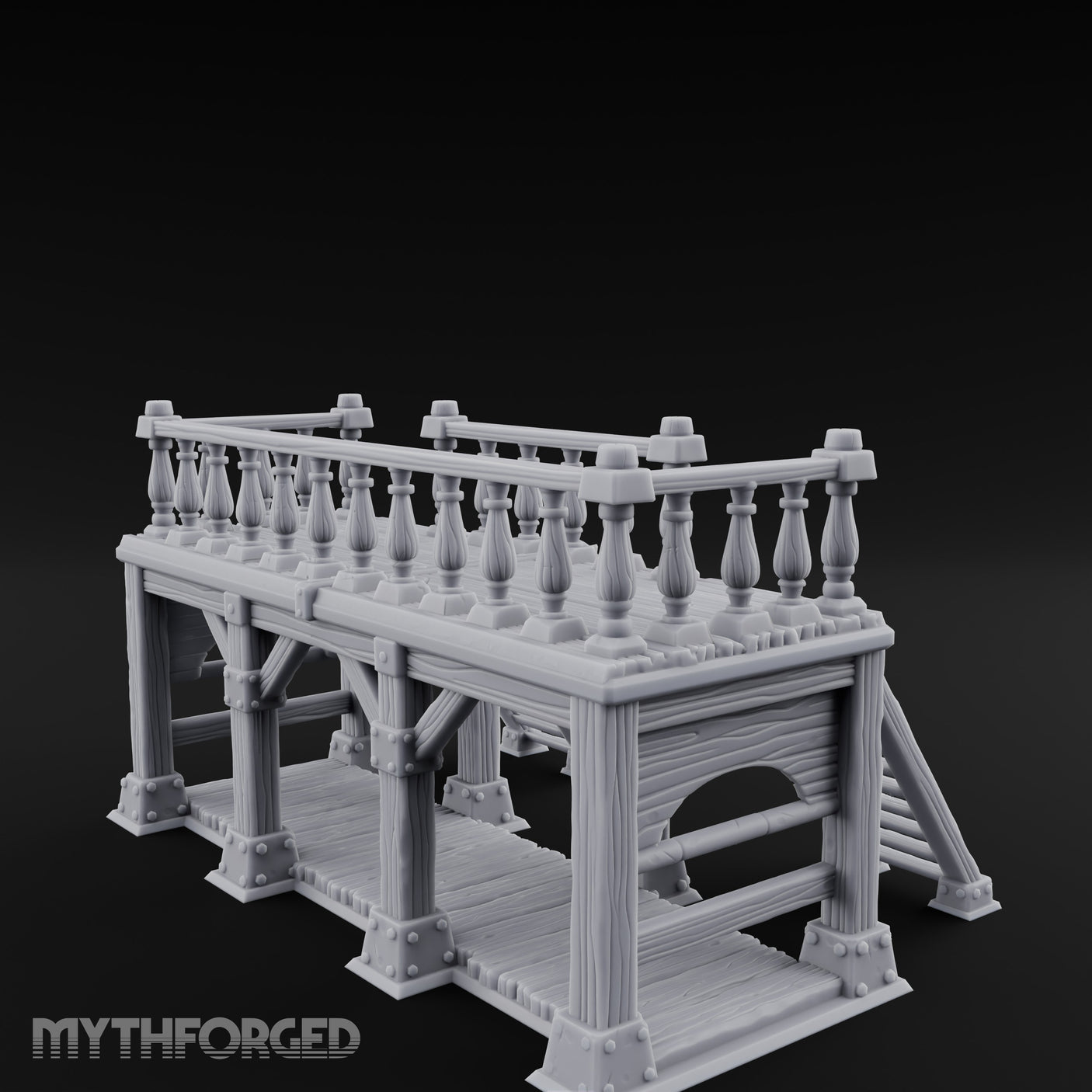 Baluster-Topped Rivet-Bolted Tavern Staircase Platform gallery 4